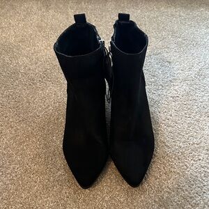 A New Day Ankle Booties Faux Suede Black NWT